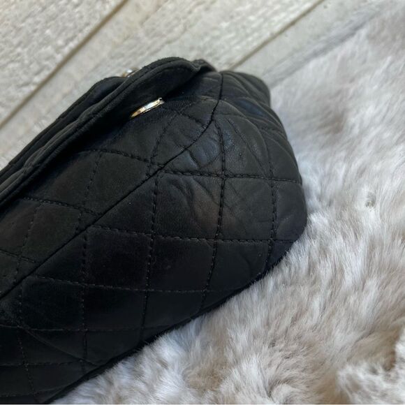 MICHAEL KORS Black Flap Cheyenne Crossbody Quilted Chain Shoulder Bag Mercer - Picture 9 of 13